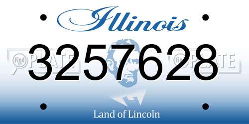 3257628 Illinois License Plate