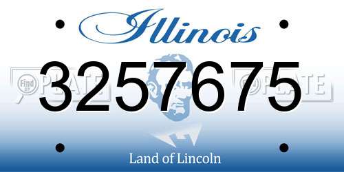 3257675 Illinois License Plate