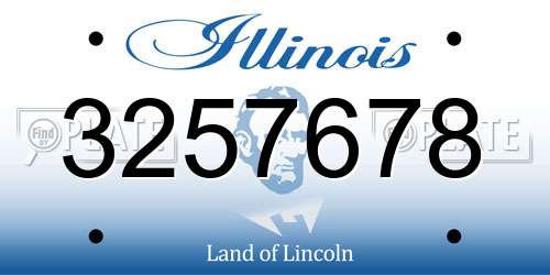 3257678 Illinois License Plate