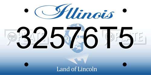 32576T5 Illinois License Plate