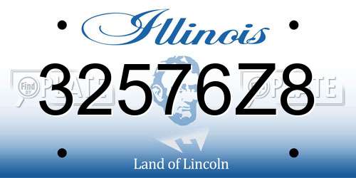 32576Z8 Illinois License Plate