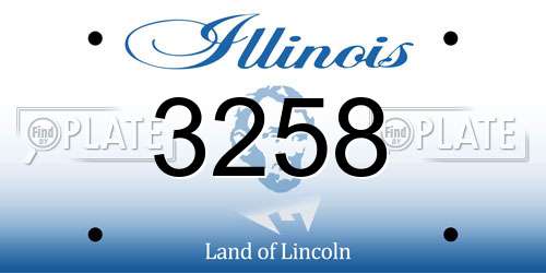 3258 Illinois License Plate