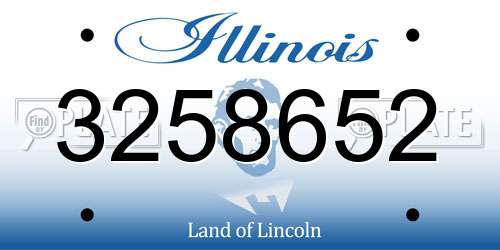 3258652 Illinois License Plate