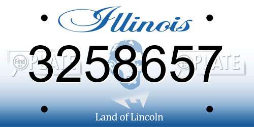 3258657 Illinois License Plate