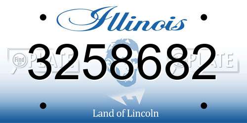 3258682 Illinois License Plate