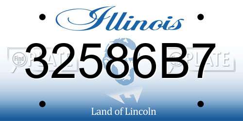32586B7 Illinois License Plate