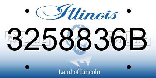 3258836B Illinois License Plate