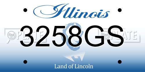 3258GS Illinois License Plate