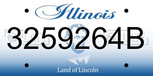 3259264B Illinois License Plate