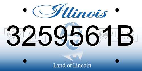 3259561B Illinois License Plate