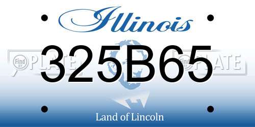 325B65 Illinois License Plate