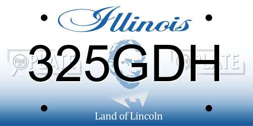 325GDH Illinois License Plate