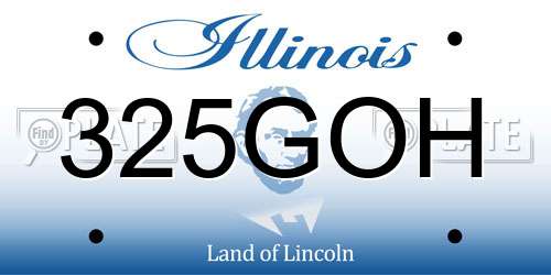 325GOH Illinois License Plate