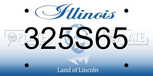 325S65 Illinois License Plate