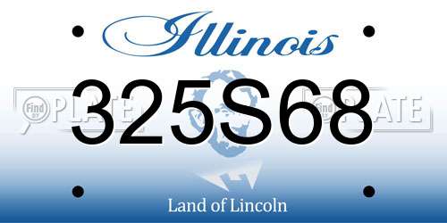 325S68 Illinois License Plate