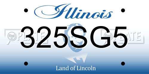 325SG5 Illinois License Plate