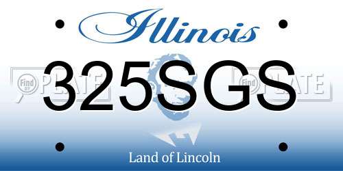 325SGS Illinois License Plate