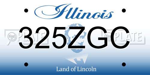325ZGC Illinois License Plate