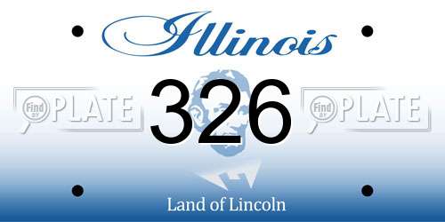326 Illinois License Plate