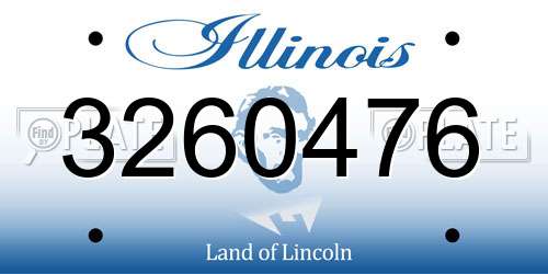 3260476 Illinois License Plate