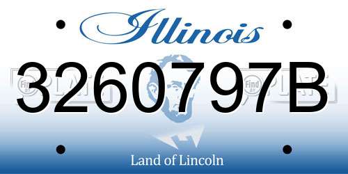 3260797B Illinois License Plate