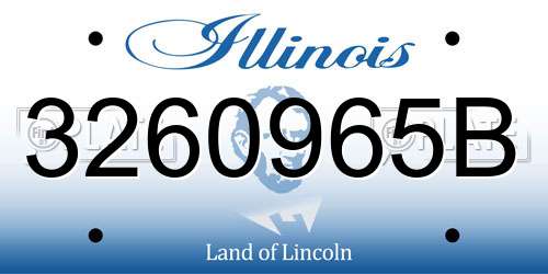3260965B Illinois License Plate