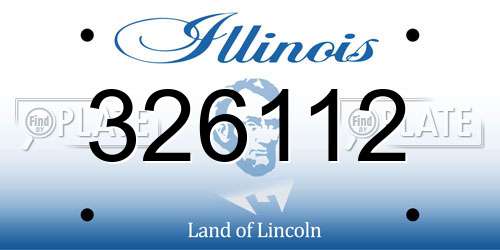 326112 Illinois License Plate