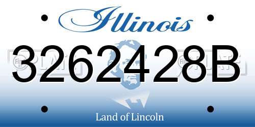 3262428B Illinois License Plate