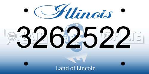 3262522 Illinois License Plate