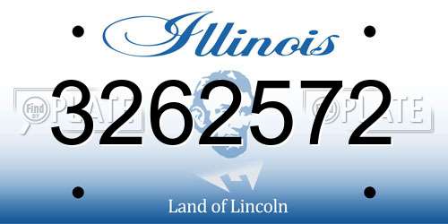 3262572 Illinois License Plate