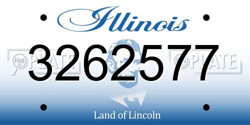 3262577 Illinois License Plate