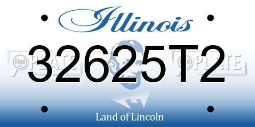 32625T2 Illinois License Plate