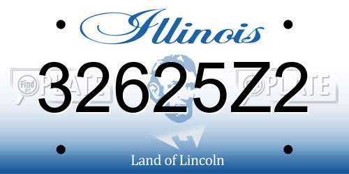 32625Z2 Illinois License Plate