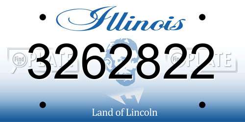 3262822 Illinois License Plate
