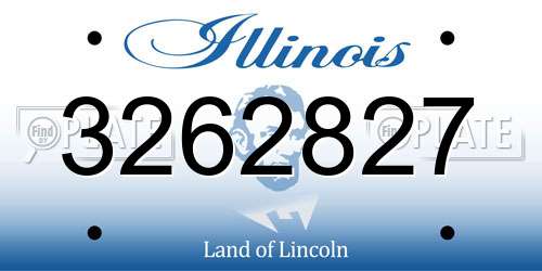 3262827 Illinois License Plate