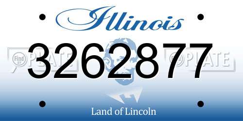 3262877 Illinois License Plate