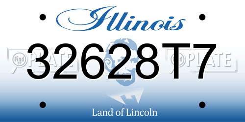 32628T7 Illinois License Plate