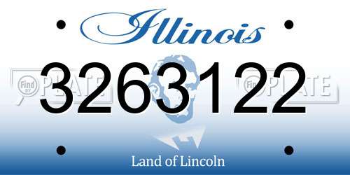 3263122 Illinois License Plate