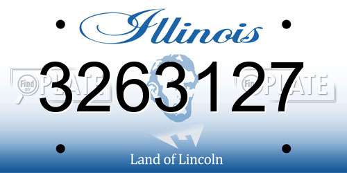 3263127 Illinois License Plate