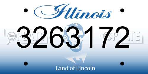 3263172 Illinois License Plate