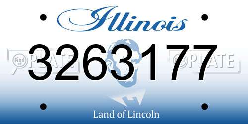 3263177 Illinois License Plate