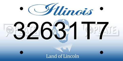 32631T7 Illinois License Plate