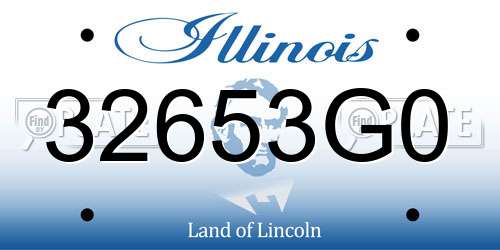 32653G0 Illinois License Plate