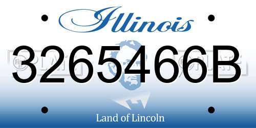 3265466B Illinois License Plate