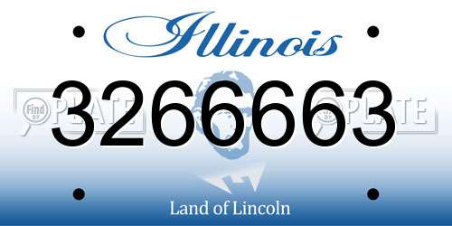 3266663 Illinois License Plate