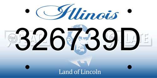 326739D Illinois License Plate