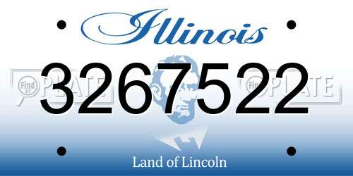3267522 Illinois License Plate