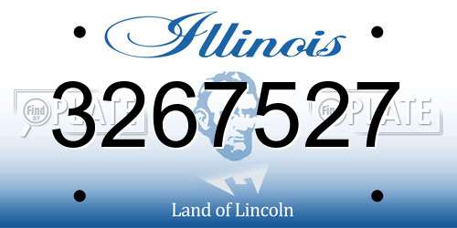 3267527 Illinois License Plate