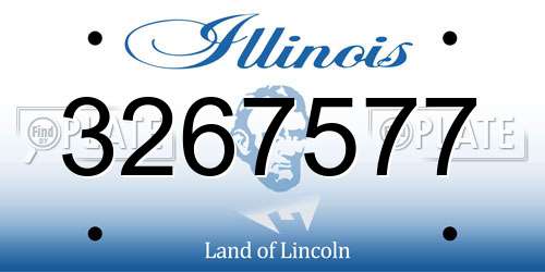 3267577 Illinois License Plate