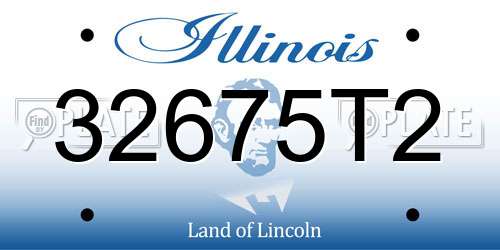 32675T2 Illinois License Plate